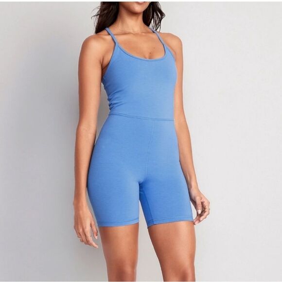 Old Navy Pants - NWT Old Navy PowerChill Racerback Bodysuit Blue Size XL Tall Go-Dry One Piece